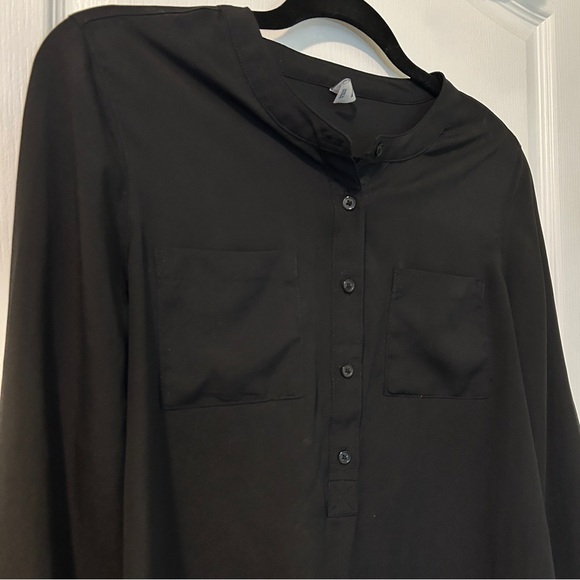 Black Button Up Blouse - Picture 2 of 4